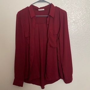 Burgundy blouse